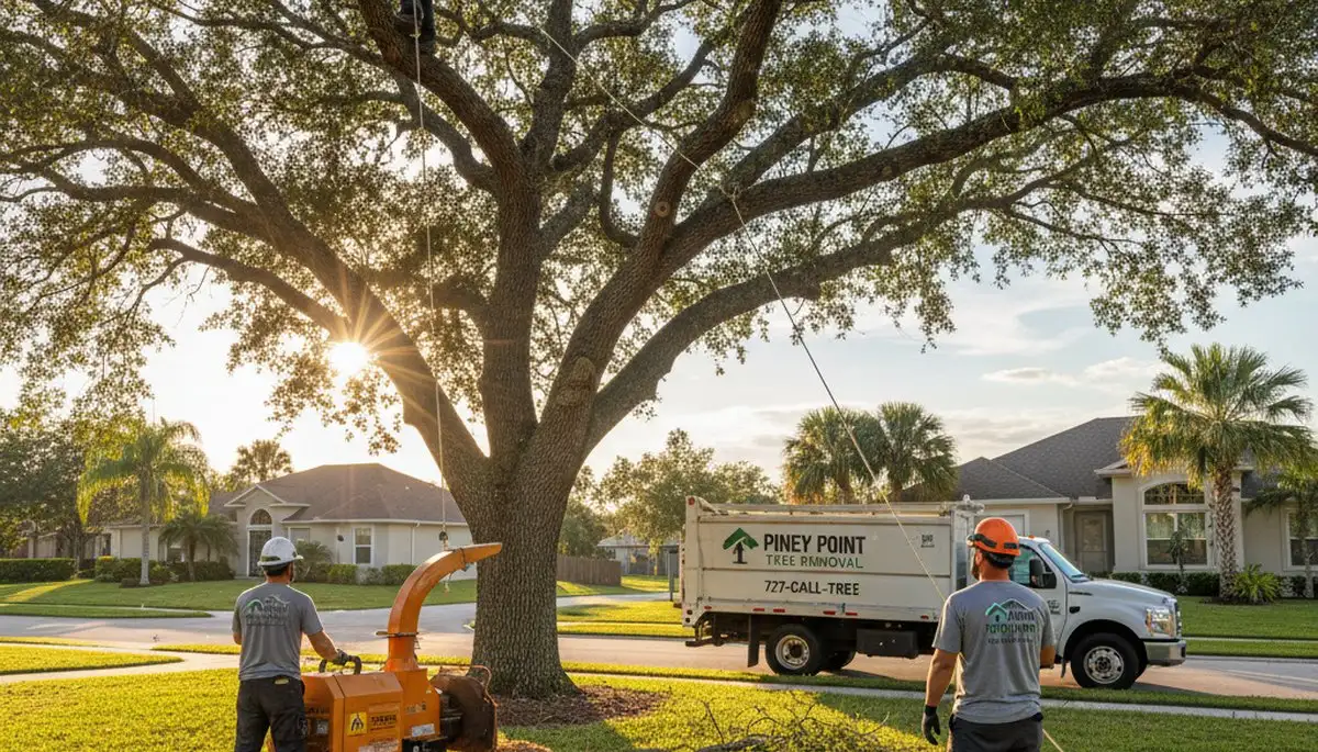 Professional tree removal service crew working in Clearwater, FL
